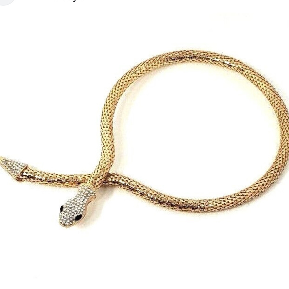 Elegant Gold Snake Necklace